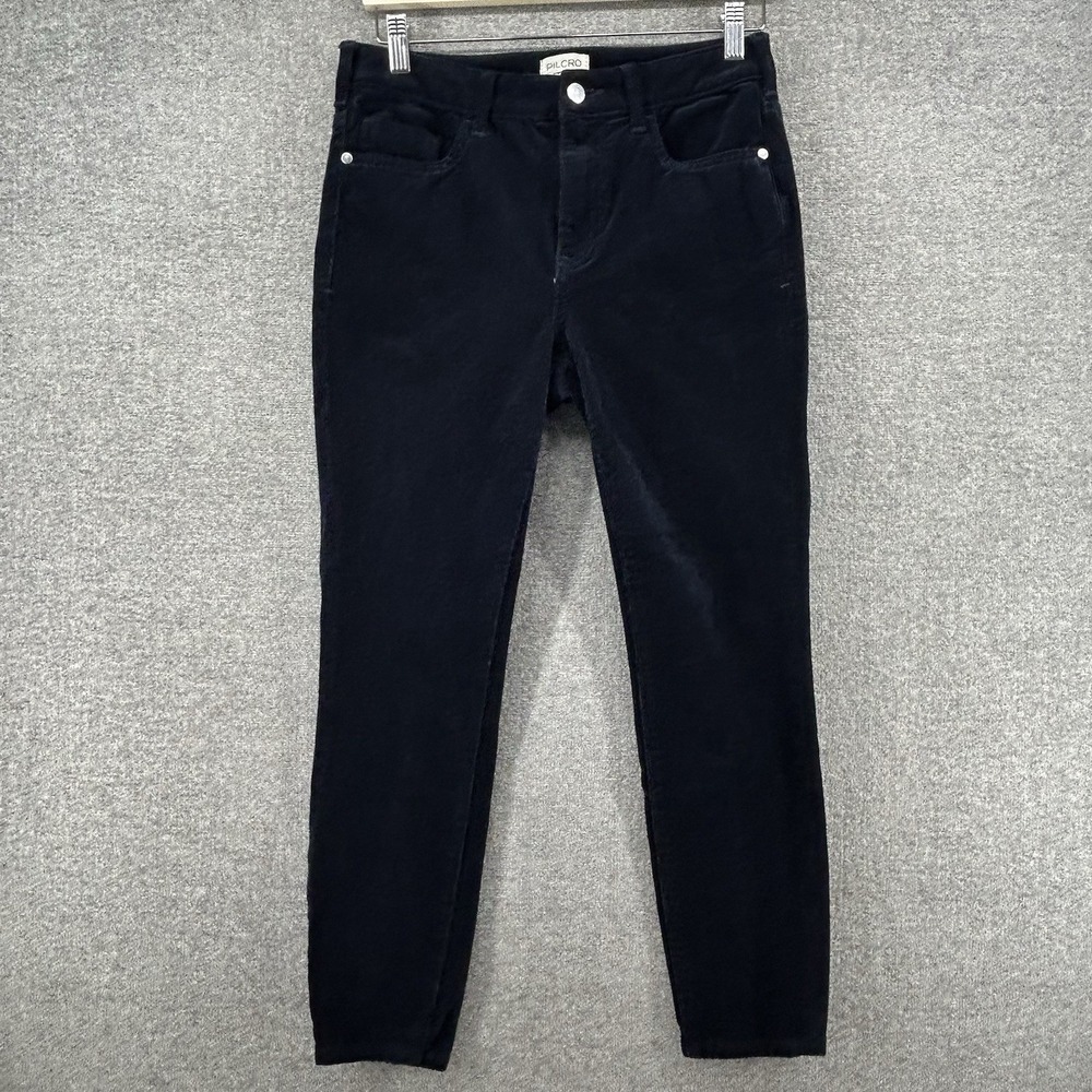 Pilcro Corduroy High Rise Skinny Pants Women Size 28 Dark‎ Blue Casual